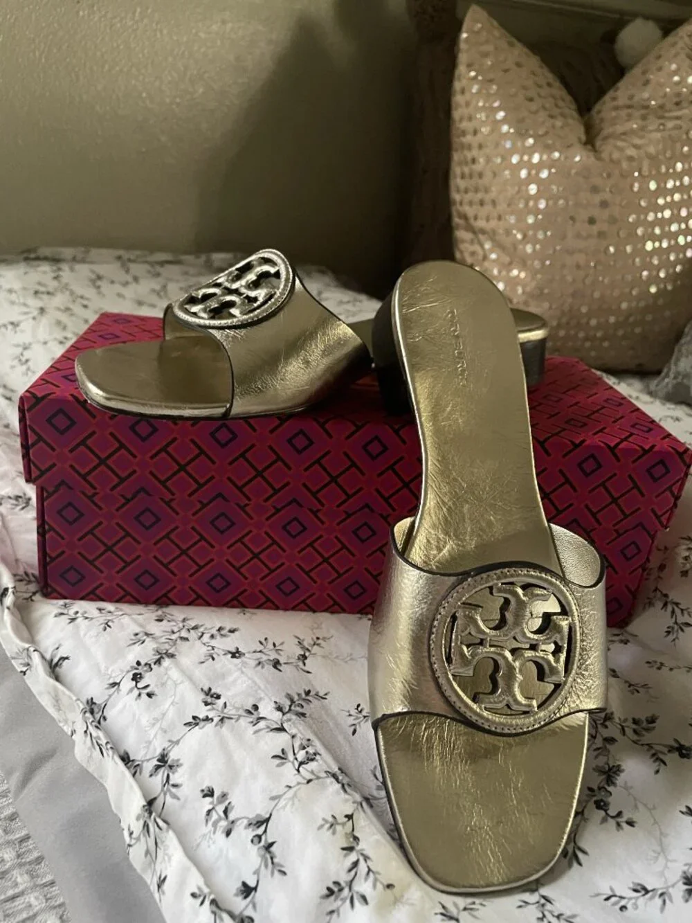 Tory Burch Gold Metallic Sandals